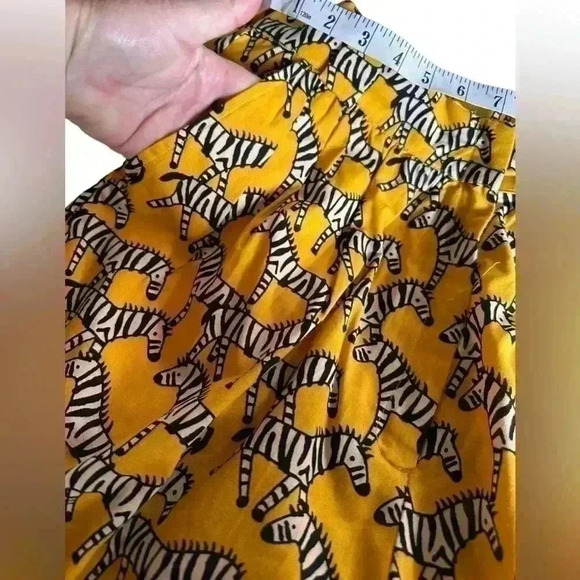 Compania Fantastica XL yellow ZEBRA high waist trouser shorts NWT - Picture 4 of 16